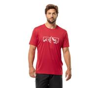 JACK WOLFSKIN Herren Shirt PEAK GRAPHIC T M (1807184) M red glow