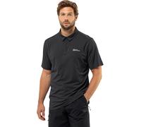 Jack Wolfskin Poloshirt "Delgami" in Schwarz - Größe M | Herren Plussize