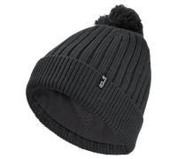 Jack Wolfskin Pom Pom Beanie Winddichte Wollmütze mit Pompom Unisex M grey A66177_6350_A08