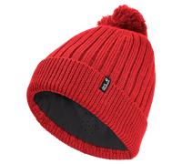 Jack Wolfskin Pom Pom Beanie Winddichte Wollmütze mit Pompom Unisex M red A66177_J0191_A08