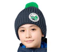 Jack Wolfskin Mütze "Pompom Badge" in Dunkelblau - Größe M | Kindermuetzen