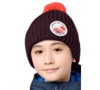Jack Wolfskin Unisex Kinder Pompom Badge K Beanie-Mütze, Amaranth, S EU