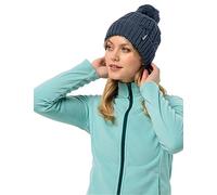 Jack Wolfskin Pompom Beanie Winddichte Strickmütze one size blau night blue