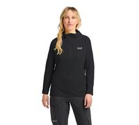 Jack Wolfskin Prelight Trail Hooded Women Pullover aus Stretchfleece mit Kapuze Damen XS black black