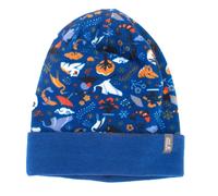 Jack Wolfskin Print Hat Beanie Kinder Mütze Druck Strick Blau 1908311-7547