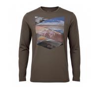 Jack Wolfskin Print Longsleeve Shirt Herren Sportshirt Berg Wandershirt Braun