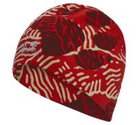 Jack Wolfskin Real Stuff Print Beanie Warme Fleece Mütze Unisex one size multi color,red A66180_T0518_OS