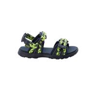Jack Wolfskin Sandalen "2 In 1 Sandal K" in Schwarz/ Limette - Größe 34 | Kindersandalen