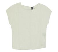 Jack Wolfskin Shirt Linen Look Top Damen kurzarm Bluse Grau 1402781-6260