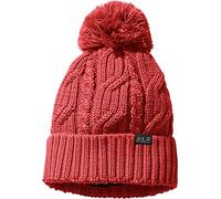 Jack Wolfskin Stormlock Pompom Beanie Winddichte Strickmütze one size (56-61CM) coral red coral red