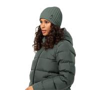 Jack Wolfskin Strickmütze Rib Knit Beanie (Fleece-Futter) hedgegrün, Größe OneSize