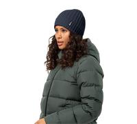 Jack Wolfskin Strickmütze Rib Knit Beanie (Fleece-Futter) nachtblau, Größe OneSize