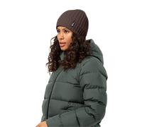 Jack Wolfskin Strickmütze Rib Knit Beanie (Fleece-Futter) weinrot, Größe OneSize