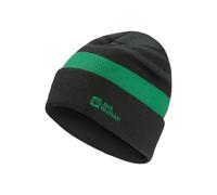 Jack Wolfskin Stripy Knit Beanie Kids Strickmütze Kinder M multi color slate green/mystic