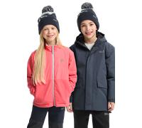 Jack Wolfskin Stripy Pompom Beanie Kids Warme Strickmütze mit Bommel Kinder M blue A65252_C0413_A08
