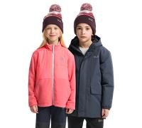 Jack Wolfskin Stripy Pompom Beanie Kids Warme Strickmütze mit Bommel Kinder S purple A65252_I0116_A06