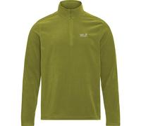 Fleecepullover JACK WOLFSKIN "TAUNUS 100 HZ M", Herren, Gr. M, grün (khaki grün), Fleece, Obermaterial: 100% Polyester, normal, Rundhals, Sweatshirts Fleecepullover, mit Reißverschluss, wasserabweisen