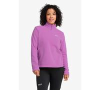 Stehkragenpullover JACK WOLFSKIN "TAUNUS 100 HZ W", Damen, Gr. XXL (48), foxglove, Obermaterial: 100% POLYESTER, Pullover Stehkragenpullover (45039633-XXL) foxglove