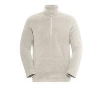 Fleecepullover JACK WOLFSKIN "TAUNUS HZ M", Herren, Gr. M, beige (pale sand), Fleece, Obermaterial: 100% Polyester, sportlich, regular fit hüftbedeckend, Rundhals, Langarm, Sweatshirts, aus recyceltem