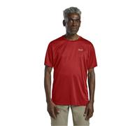 Jack Wolfskin Funktionsshirt Tech Tee M Herren Kurzarm Rundhals L 100% Polyester Siren Rot