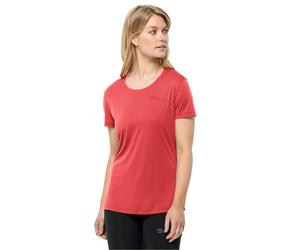 Jack Wolfskin Trainingsshirt "Tech" in Rot - Größe S | Damen Outdoor Tops Shirts