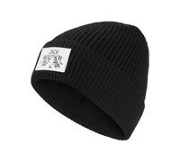 Jack Wolfskin Mütze Badge Beanie, Unisex, Schwarz, Einheitsgröße EU