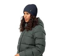 Jack Wolfskin Strickmütze Rib Knit Beanie (Fleece-Futter) nachtblau, Größe OneSize