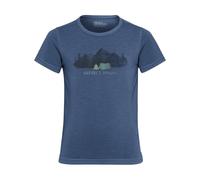 T-Shirt JACK WOLFSKIN "HIKING GRAPHIC T KIDS", Jungen, Gr. 116, blau (print, eveningsky), Obermaterial: 100% POLYESTER, Shirts T-Shirt (25357862-116)