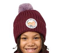Jack Wolfskin Unisex Kinder Pompom Badge K Beanie-Mütze, Boysenberry, S EU