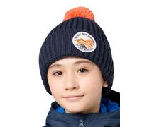 Jack Wolfskin Unisex Kinder Pompom Badge K Beanie-Mütze, Night Blue, M EU