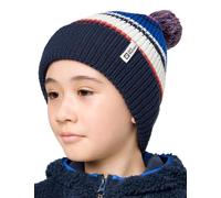 Jack Wolfskin Unisex Kinder Pompom Kids Beanie-Mütze, Night Blue, Einheitsgröße EU