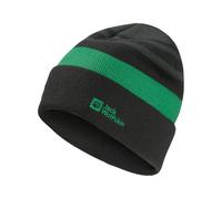 Jack Wolfskin Stripy Knit Beanie Kids Strickmütze Kinder M multi color slate green/mystic