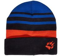 Jack Wolfskin Unisex Kinder Stripy strik kasket K Beanie Mütze, active blue, S EU