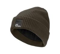 Jack Wolfskin Beanie Pergamon – klassische Strickmütze Obsidian Moss M