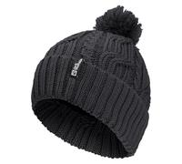 Jack Wolfskin Unisex Pompom Beanie-Mütze, Schwarz, Einheitsgröße EU