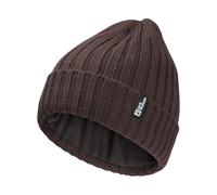 Jack Wolfskin Unisex Rib Knit Beanie-Mütze, Peat, Einheitsgröße EU