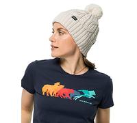 JACK WOLFSKIN Strick-Bommelmütze STORMLOCK POMPOM BEANIE Birch ONE SIZE