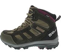 Jack Wolfskin Wanderschuhe Vojo 3 Texapore Mid (wasserdicht, atmungsaktiv) khakigrün/burgund Damen, Größe Euro (US) 39 (7,5)