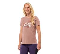 T-Shirt JACK WOLFSKIN "VONNAN S/S GRAPHIC T W" Gr. S (36), rosa (rose, dawn) Damen Shirts (79224938-S) rose, dawn