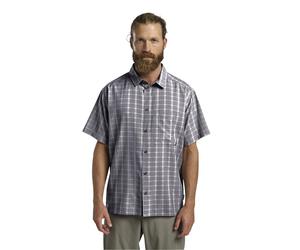 Jack Wolfskin Wanderhemd Meseta (schnelltrocknend, atmungsaktiv) Kurzarm grau/weiss Herren, Größe M