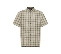Jack Wolfskin Herrenhemd Planalto Kurzarm Check Cold Coffee Bio-Baumwolle Größe M