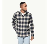 Jack Wolfskin Wanderweg Shirt Men Herren Flanellhemd Größe M night blue checks