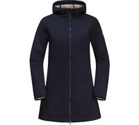 Softshellmantel JACK WOLFSKIN "WINDLAND COAT W" Gr. XS, blau (night blue) Damen Mäntel Übergangsmäntel mit Kapuze (72889963-XS)