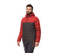Jack Wolfskin Winter-Daunenjacke Ather Down Hoody (Kapuze, winddicht, wasserabweisend) rot/weinrot Herren, Größe M