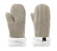 Jack Wolfskin Winterhandschuhe (Fäustling) Highloft Knit Mitten (aus weichem Sherpafleece, warm) grau Damen, Größe M