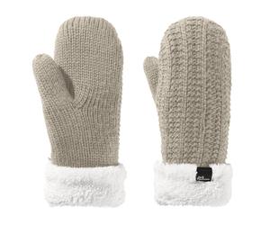 Jack Wolfskin Winterhandschuhe (Fäustling) Highloft Knit Mitten (aus weichem Sherpafleece, warm) grau Damen, Größe M