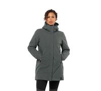Jack Wolfskin Wintermantel Salier Coat (abnehmbare Kapuze, wasser- und winddicht) dunkelgrün Damen, Größe L