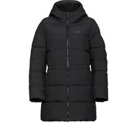 Daunenjacke JACK WOLFSKIN "FROZEN PALACE LONG JKT W RDS", Damen, Gr. M, schwarz, Obermaterial: 100% Polyester. Futter: 100% Polyester. Wattierung: 90% Entendaune, 10% Federn, hüftbedeckend, Jacken, Wä