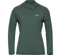Jack Wolfskin Women's Prelight Suncool Hoody Sago Palm M