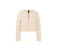 Marc Cain Collections - Ajour-Jacke mit Mini-Perlen bright ecru - Gr. - 36